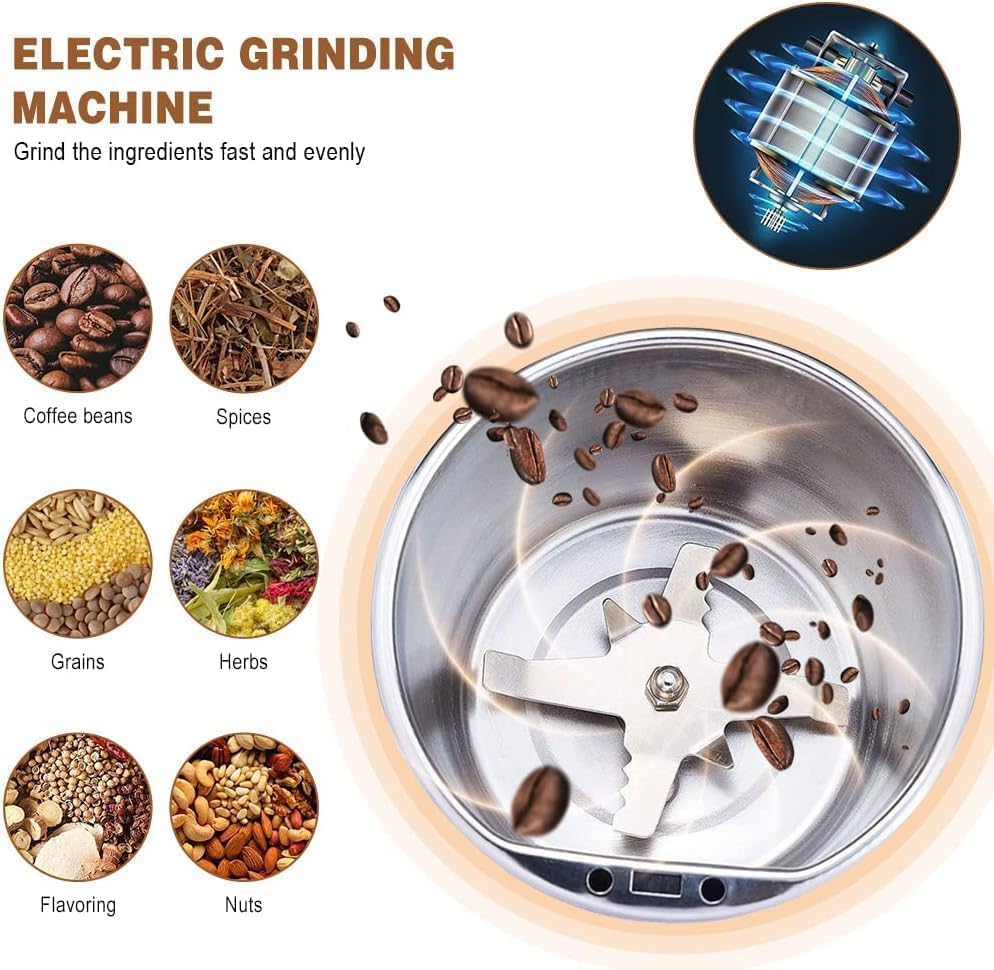 UK-0354 Small Blander, Mini Mixer, Power Full Mini Grinder, Electric Coffee Bean Grinder Grinder Machine Portable Grinder