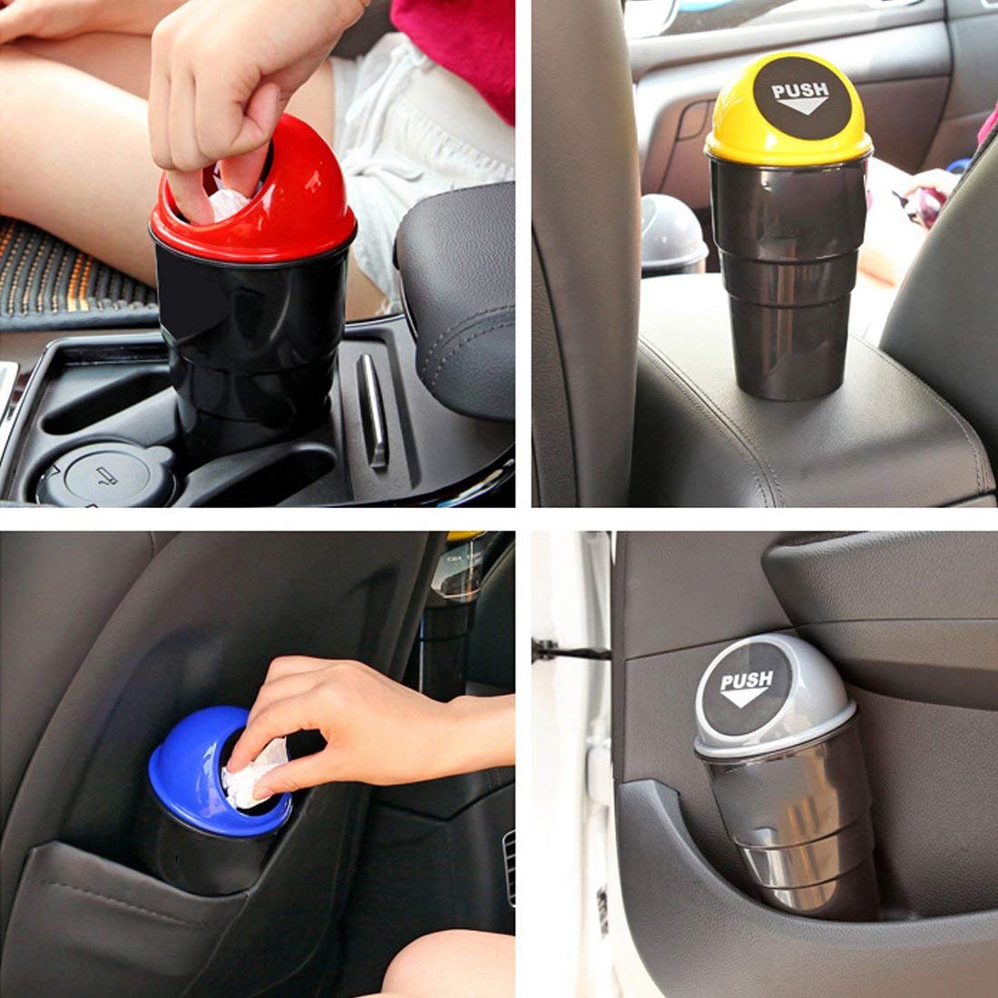 UK-0172 Car Dustbin small Dustbin for kitchen Mini car trash bin foldable dustbin for car