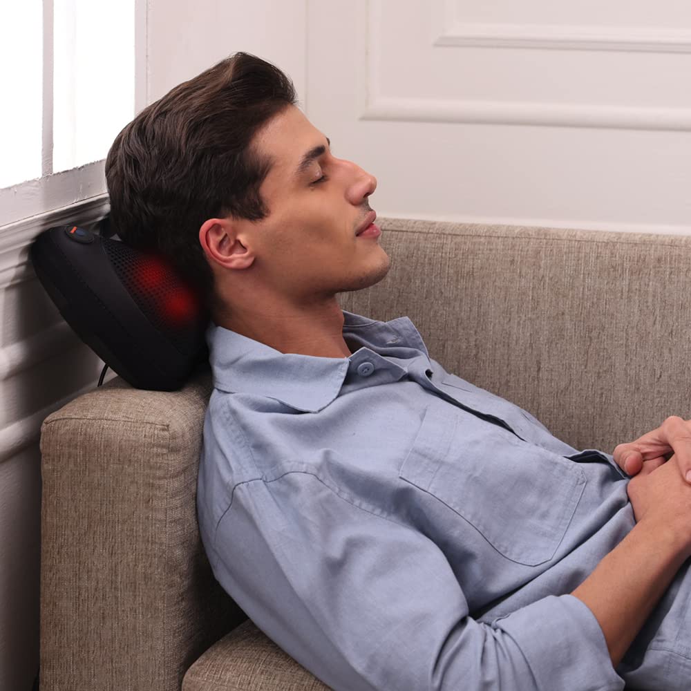UK-0102 Body Massage Pillow neck massager cushion seat stress pain relief relax massage Car or Electronic Massage Pillow Massager 8 Ball Neck Shoulder Massager Back