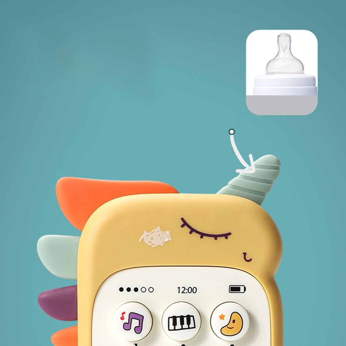 UK-1043 Learning Toy Phone Baby Girl Kids Toy , Sounds, Music, Easter Basket Stuffers Toys with Music