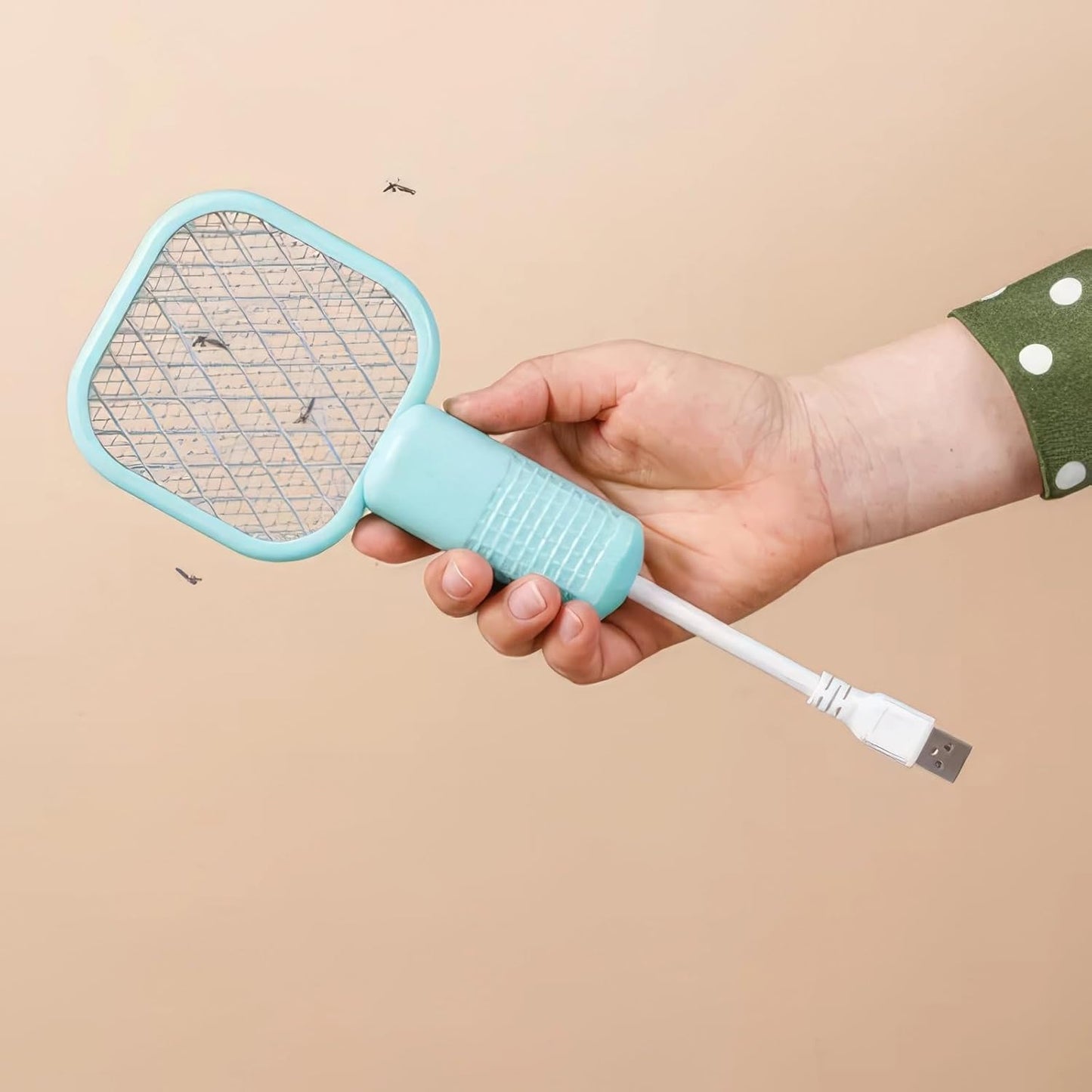 UK-0878 Mini Mosquito Killer Lamp 2 in 1 Multicunctional Angle Portable Bug Zapper Electric USB Rechargeable Mosquito Fly Bat Swatter