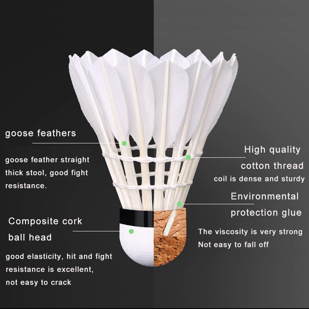 UK-0829 Durable Feather Shuttlecock | High-Performance Feather Design for Indoor & Outdoor Badminton | Consistent Flight & Stability for Training & Match Play (1PC)