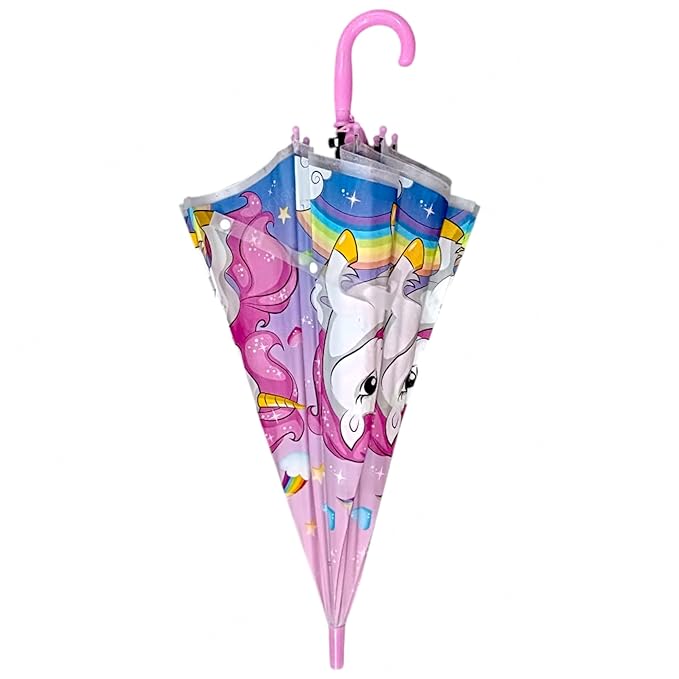 UK-0892 Kids Umbrellas for Rain Umbrella,Windproof Umbrella for Kids Boys and Girls, Cartoon Theme Chaata for Kids Girl Princess Chaata Random Color