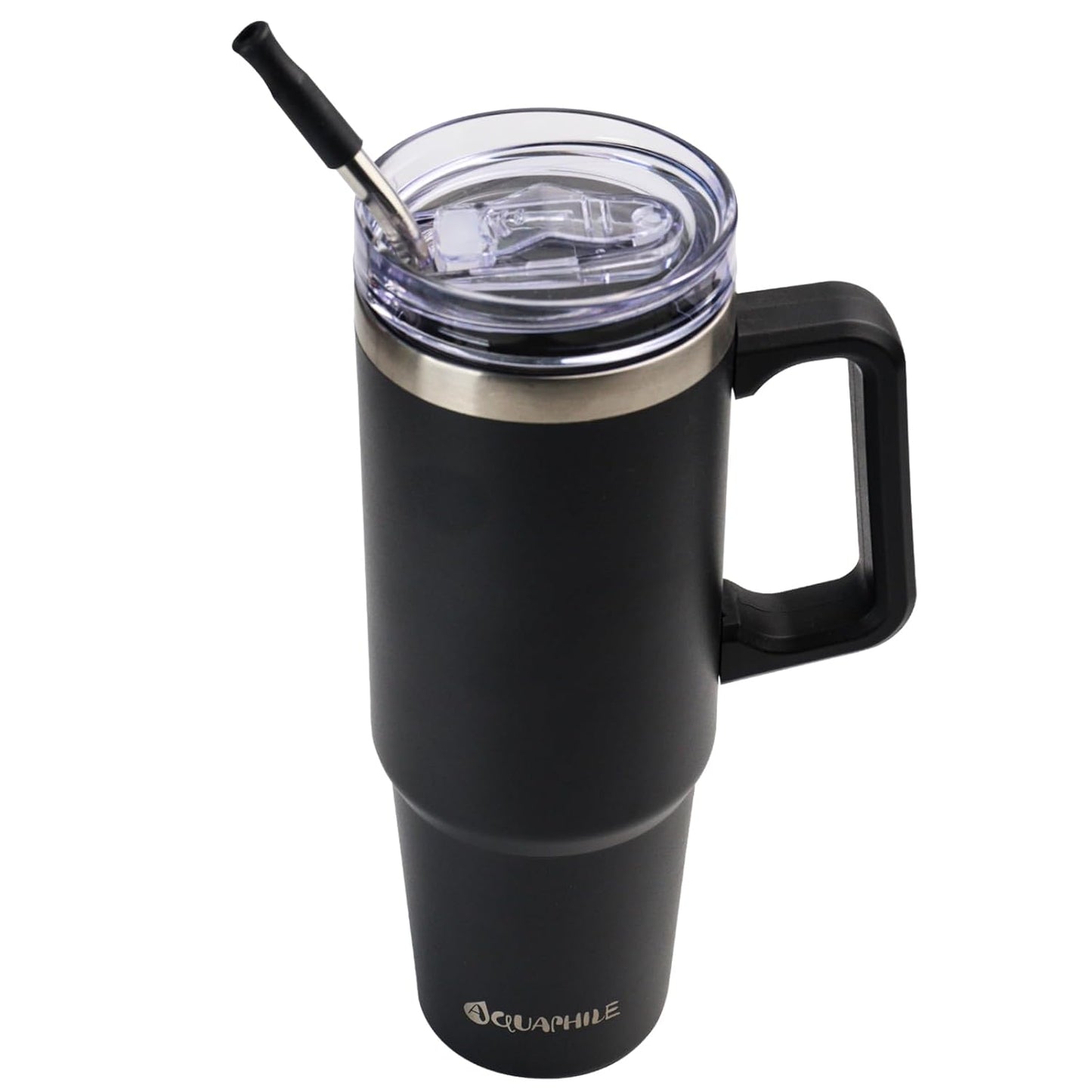 UK-0884 Travel Mug with Handle, Cup with Straw and Handle, Coffee Mug with Lid Coffee Mug, Leak Proof Vacuum Insulated Water Bottle for Hot Iced Drink