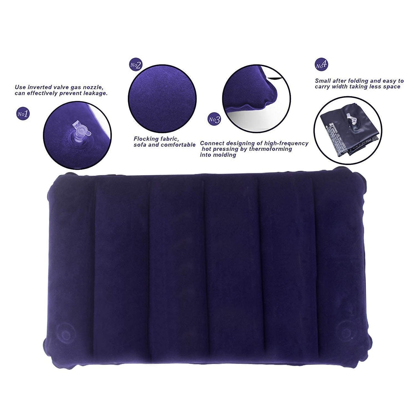 UK-0263 Air Pillow Cushion Sleeping Bag Backpacking Pillow Soft Comfortable Air Inflatable