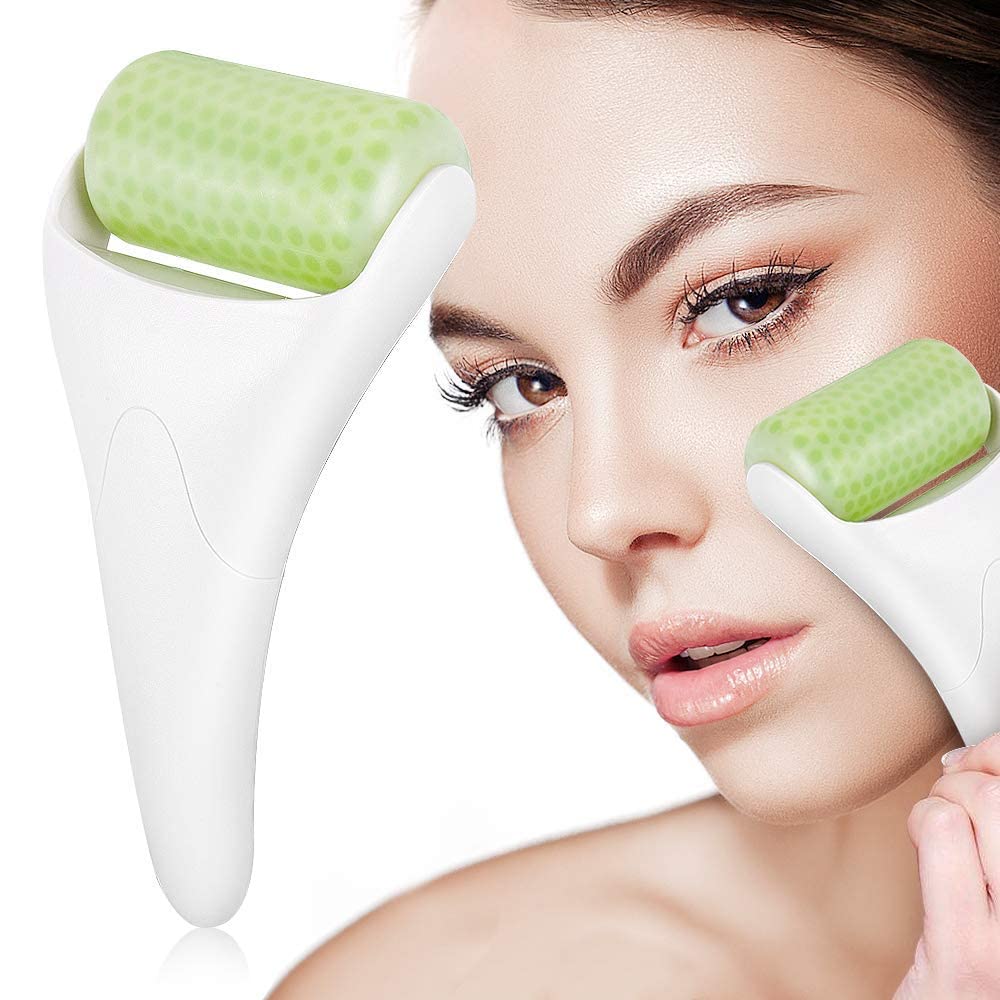 UK-0846 Ice Roller for Face & Eye Puffiness Migraine Relief, Ice Face Rollers for Women Facial Massager, Minor Injury, Headaches Relief, Anti Wrinkle Skin Care Product