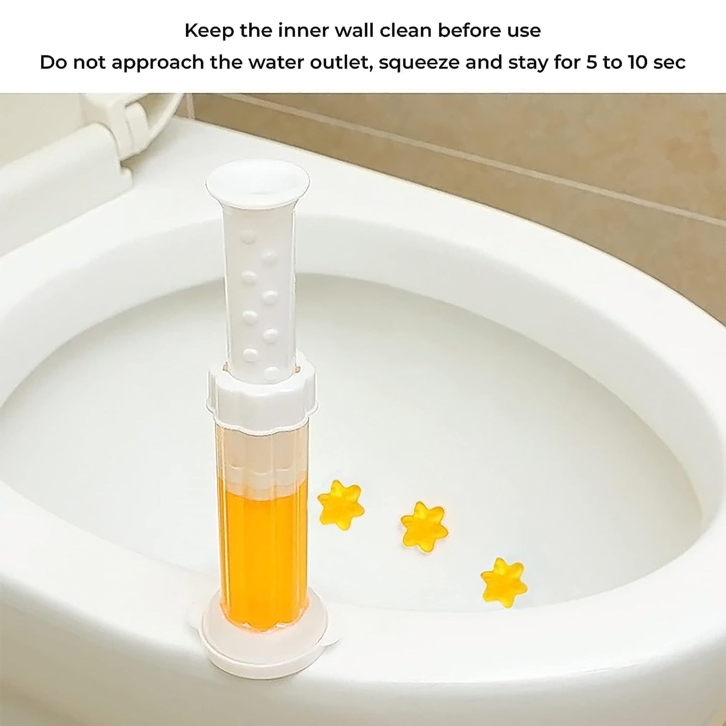 UK-0913 Fresh Flower Stamp Toilet Gels, Stops Limescales and Stains with Air Freshening Scent