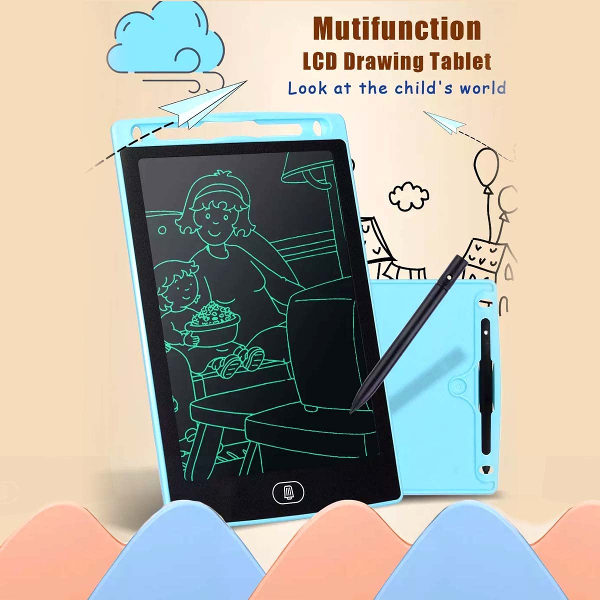 UK-0133 8.5 inch LCD E-Writer Electronic Writing Pad/Tablet Drawing Board - Paperless Memo Digital Tablet