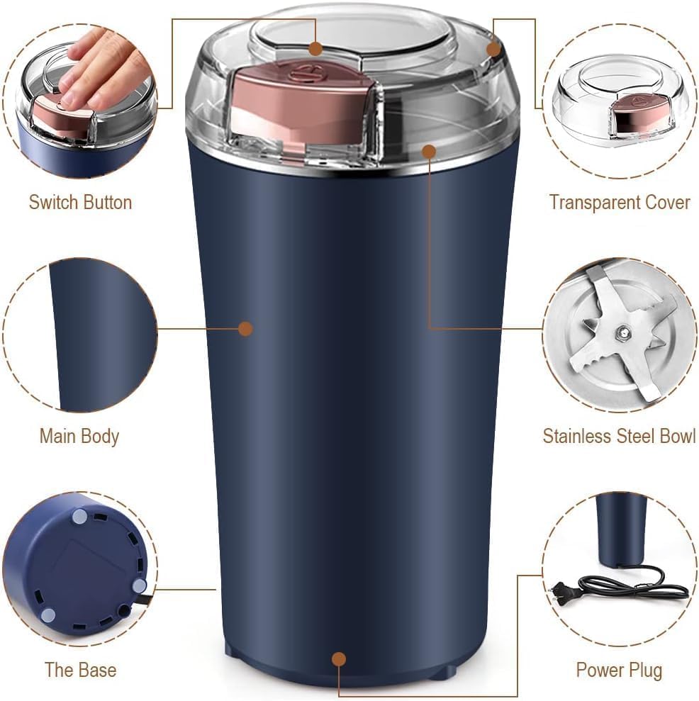 UK-0354 Small Blander, Mini Mixer, Power Full Mini Grinder, Electric Coffee Bean Grinder Grinder Machine Portable Grinder