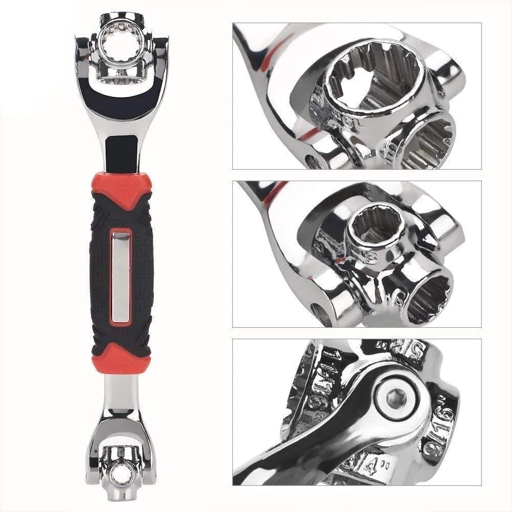 UK-0104 48 in 1 Socket Point Universal Car Repair 360 Degree Fixed Square, Hex, Torx Hand Tool Wrench