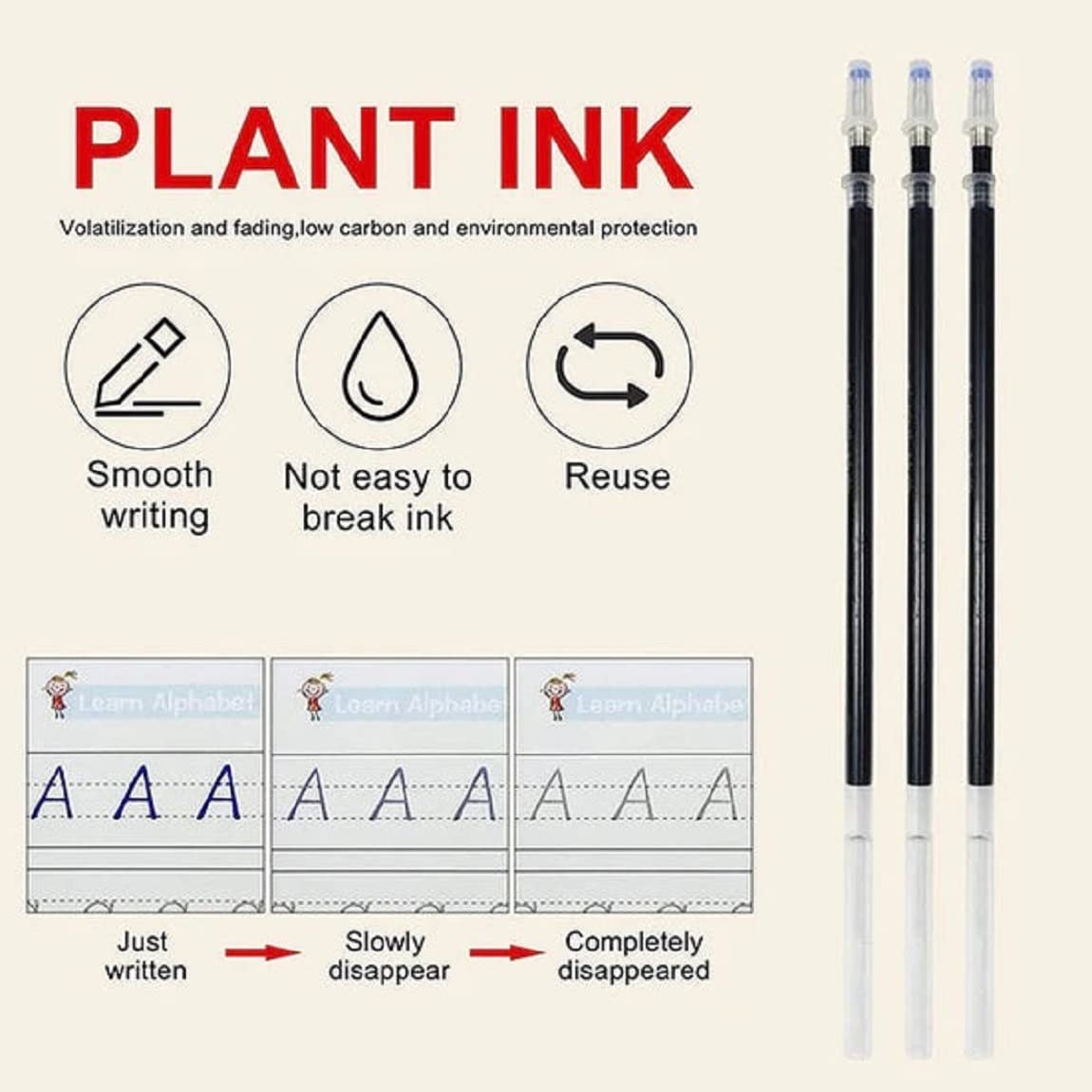UK-0103 Magic Practice Copybook for Kids, Handwriting Workbook, Reusable Writing Practice Book for Preschools- Alphabet Number Math Drawing Groove Copybook | 4 Books with Pens, Refills