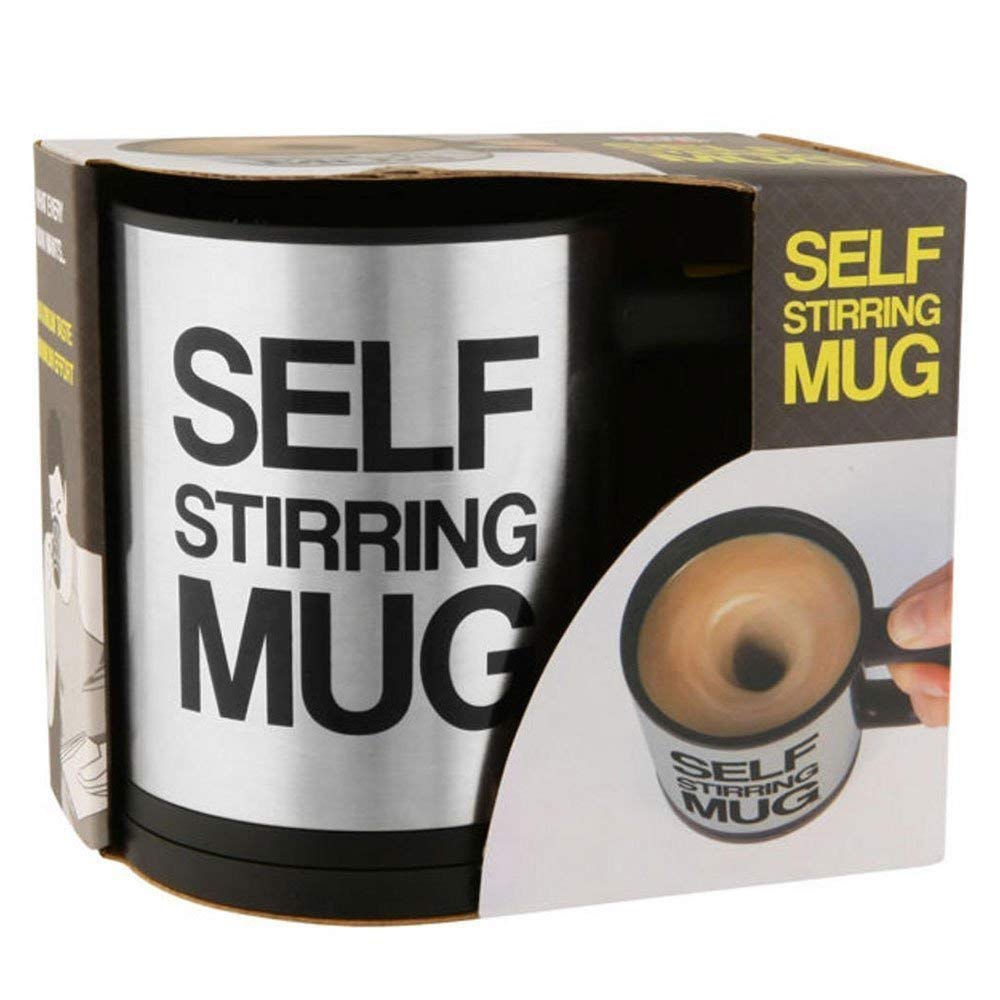 UK-0127 Self String Coffee Mug, Stainless Coffee Mixing Cup Blender Self Stirring Mug Best Gift Coffee Mug, Coffee Mug self Stirring (Multi Color)
