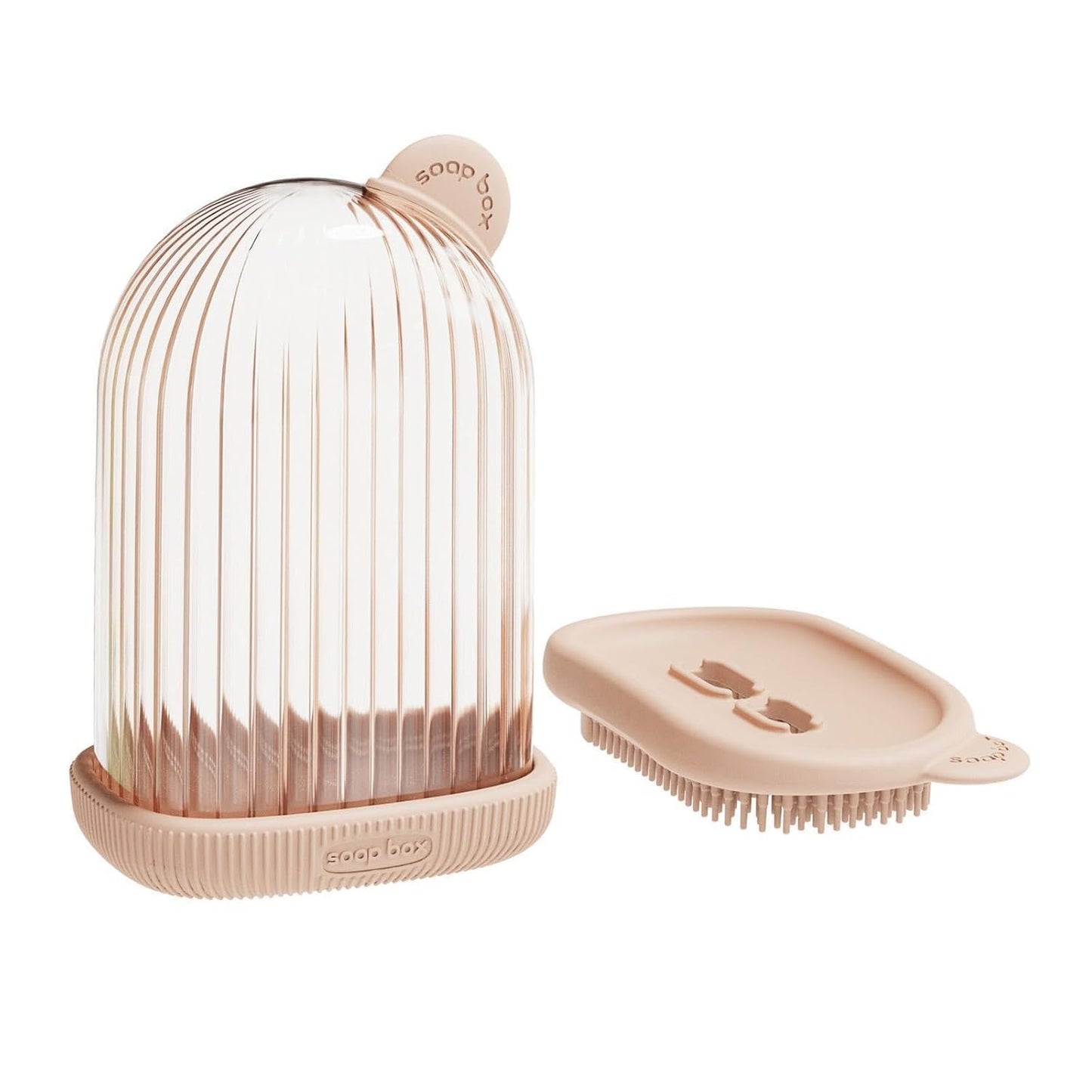 UK-0817 Travel Soap Case with Bath Brush - Transparent Leakproof, Waterproof & Portable for Bathroom, Camping, Gym | Travelling Accessories
