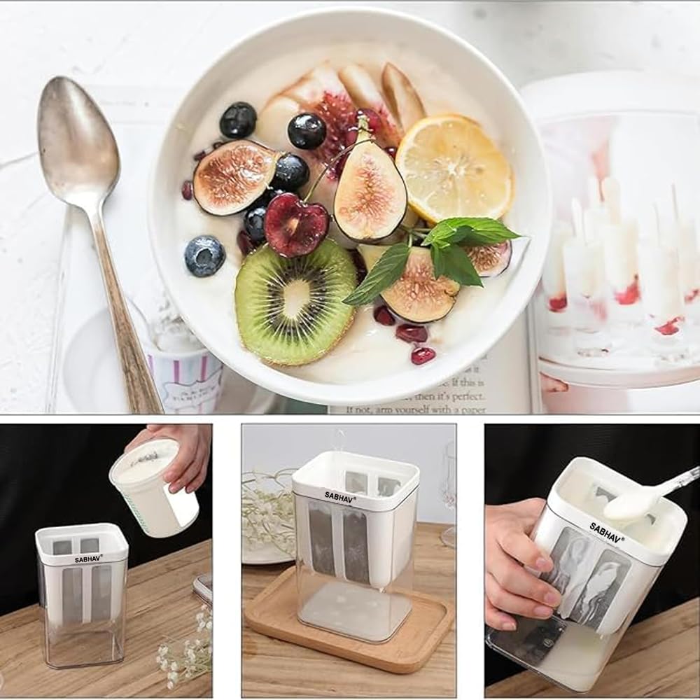 UK-0950 Yogurt Strainer, 1100ml Multi Yoghurt Maker Strainer with Fine Mesh Bag & Lid for Thick Greek Yogurt, Soybean Milk, Kefir, Berries, Soup, Fruit Juice, Coffee