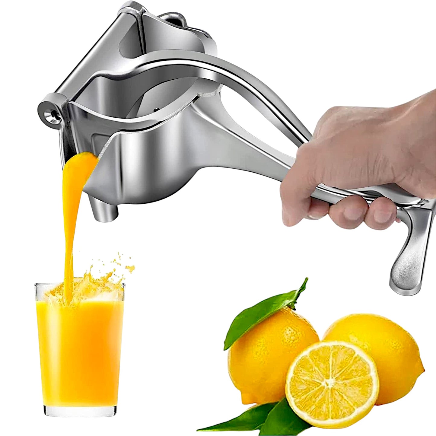 UK-0830 Aluminium Hand Press Juicer Machine, Manual Fruit Squeezer Orange Heavy Duty Multipurpose for Fruits, Ergonomic Handle Design