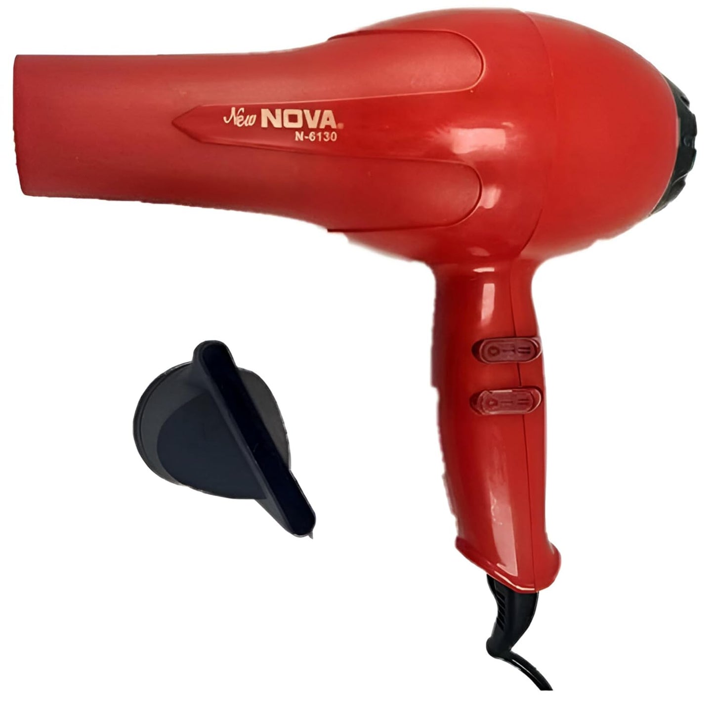 UK-0743 Nova Professional Hair Dryer, 1800 Watts, Ionic, Multiple Heat/Speed Settings, Cool Shot, Concentrator Nozzle, Fast Drying, Frizz Control, Lightweight, Ergonomic Handle