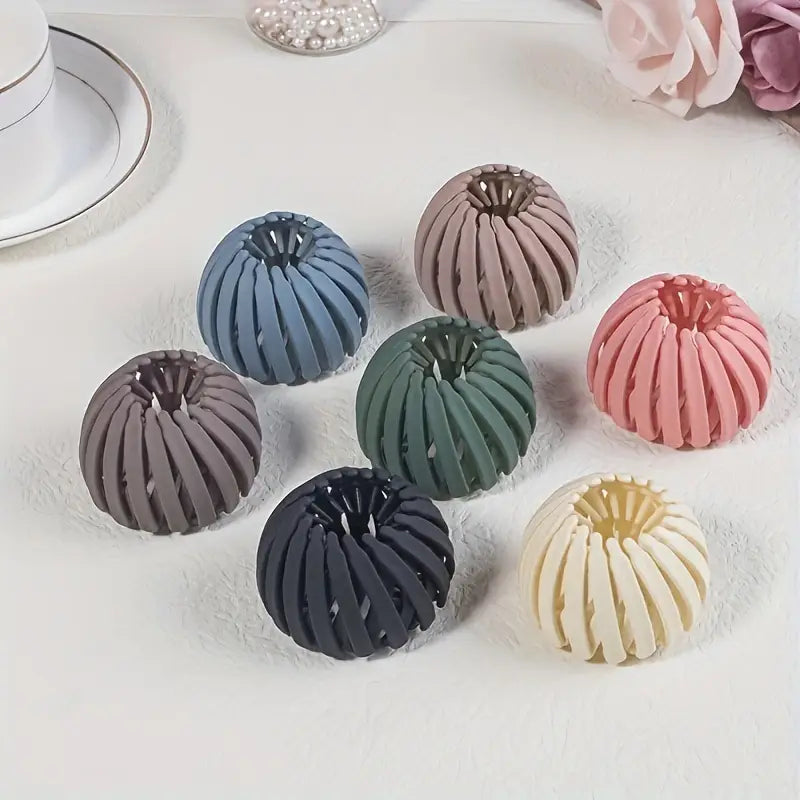 UK-0657 Birds Nest Hair Clip, Lazy Bird's Nest Plate Hairpin, Bun Maker Clips, Expandable Ponytail Holder Hair Pin