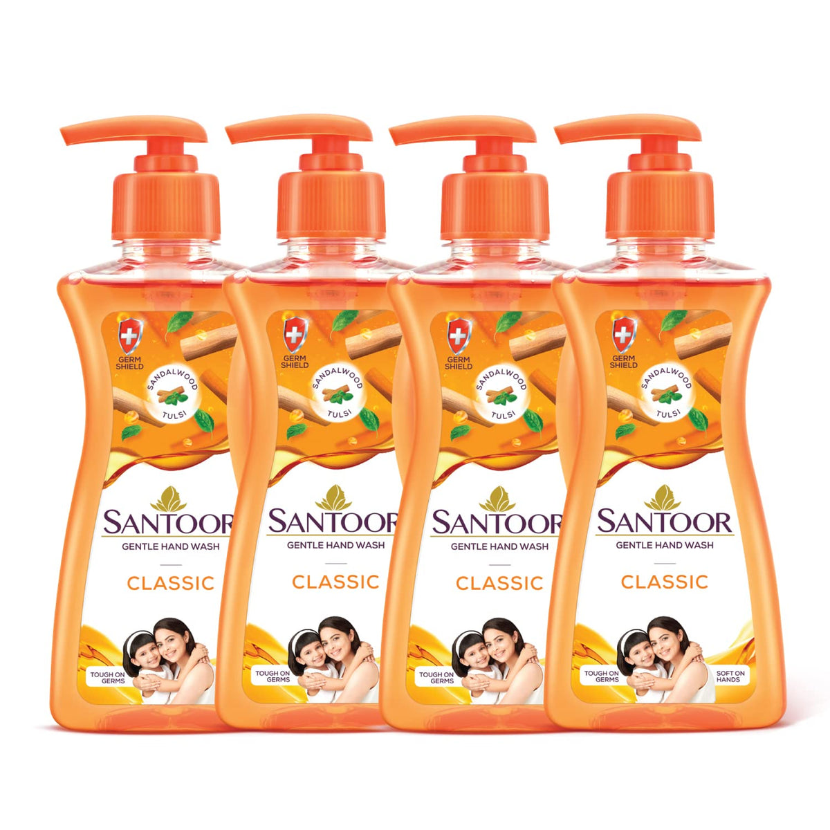 SantoorHand Wash 200ml 1Get 1Free, Rich Lathering Formula With Anti-Bacterial Properties| Soft on Hands| Soothes & Hydrates Skin