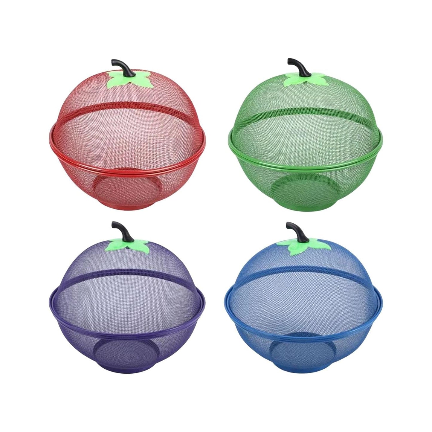 UK-0688 Fruits Basket for Kitchen Basket with Net Cover, Vegetables & Fruit Bowl for Dining Table, Fruit Storage Basket