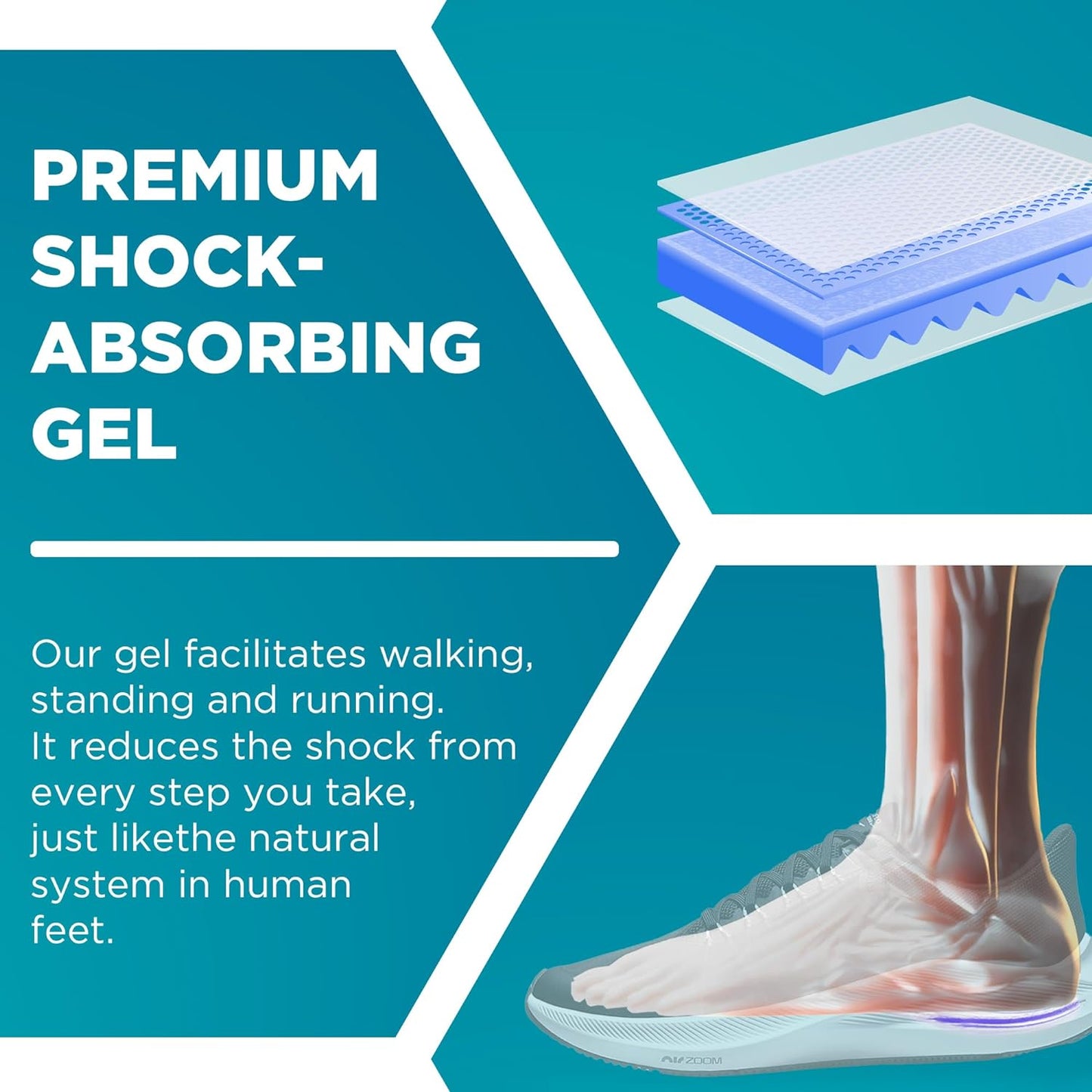UK-0167 Silicone Gel Heel Pad For Heel Swelling Pain Relief