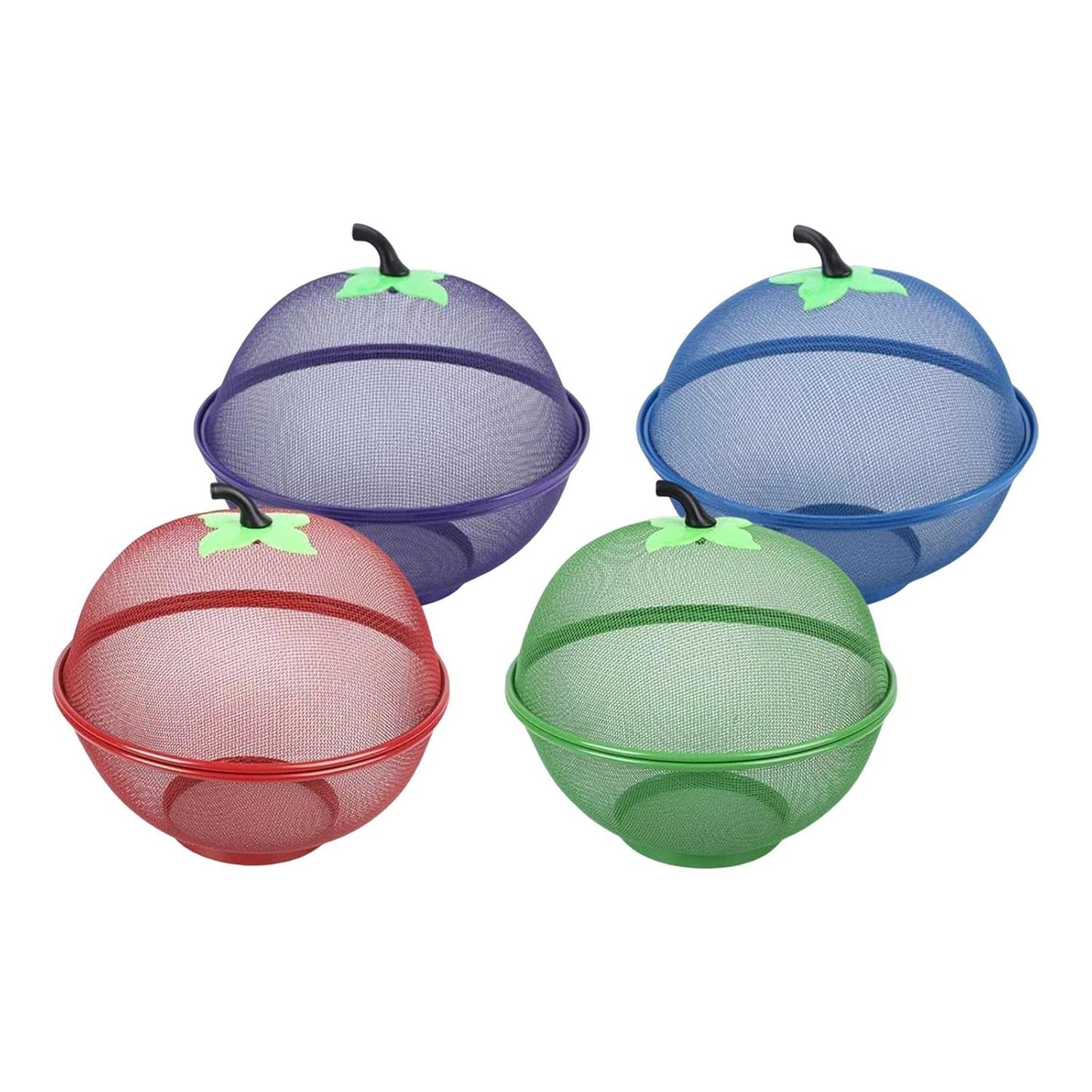 UK-0688 Fruits Basket for Kitchen Basket with Net Cover, Vegetables & Fruit Bowl for Dining Table, Fruit Storage Basket