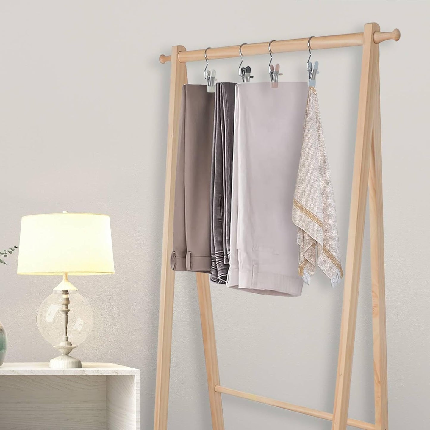 UK-0675 Multifunctional Metal Clip Hangers with Wide Clamp, No Trace, Non-Slip Design for Drying Socks, Hats, and Clothes Storage
