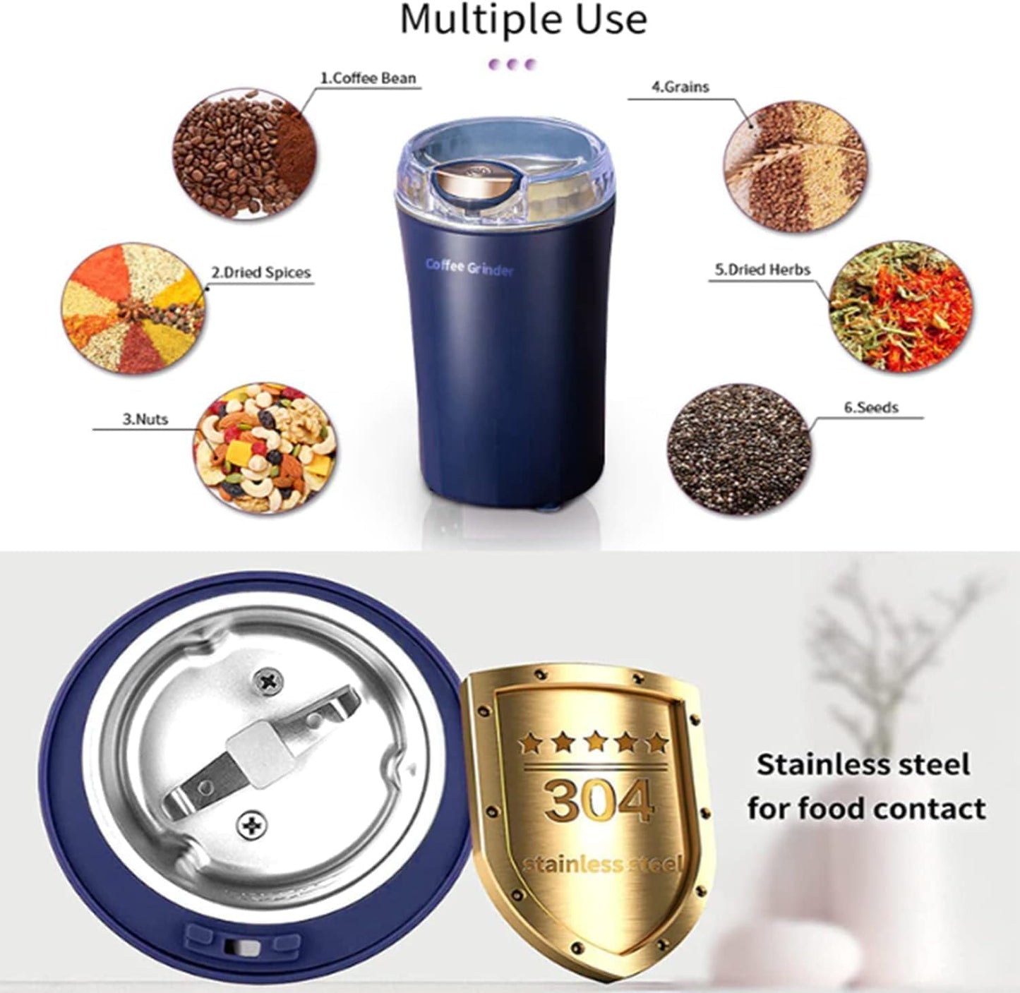 UK-0354 Small Blander, Mini Mixer, Power Full Mini Grinder, Electric Coffee Bean Grinder Grinder Machine Portable Grinder