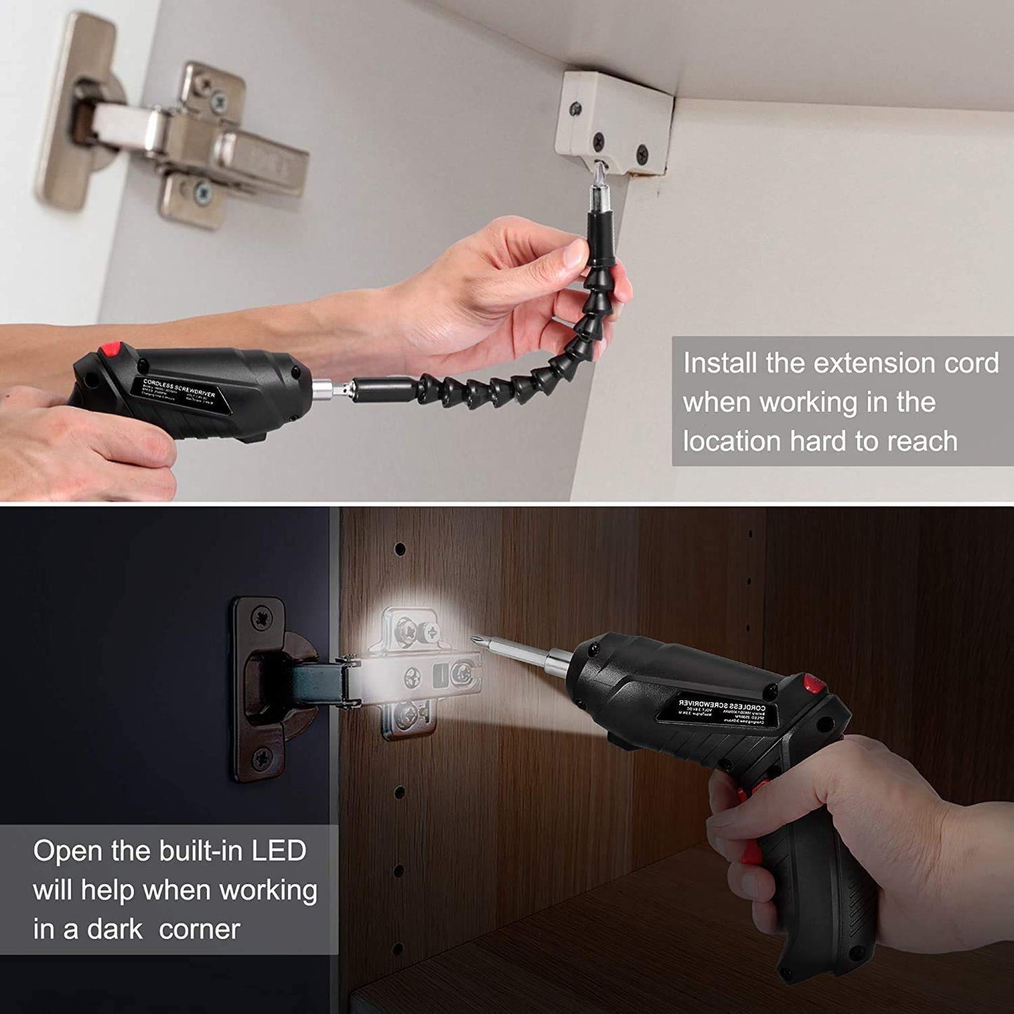UK-0758 Portable Electric Screwdriver USB Rechargeable with 47 Tool Set for Drilling Repair cordless screwdriver rechargeable screwdriver small electric screwdriver