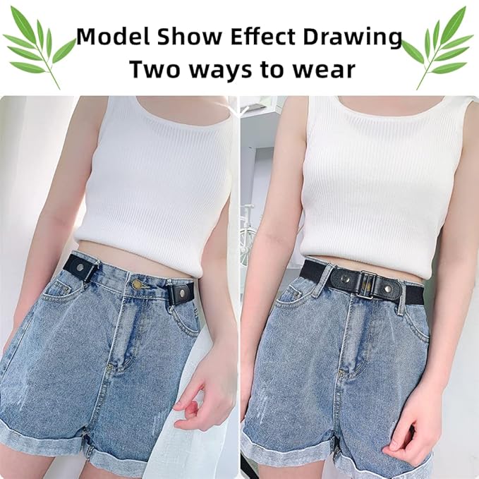 UK-0872 Buckle-Free Elastic Waist Belt for Women - Adjustable Invisible Waist Belt for Jeans, Dresses & Pants
