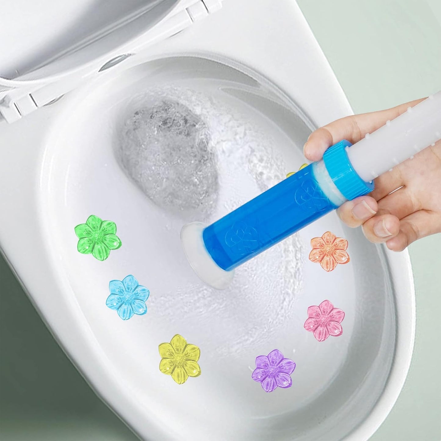 UK-0632 Toilet Gel Stamp,Fresh Flower Gel Stamp Kinds Of Scent Toilet Bowl Cleaner Stamp Refills Kit