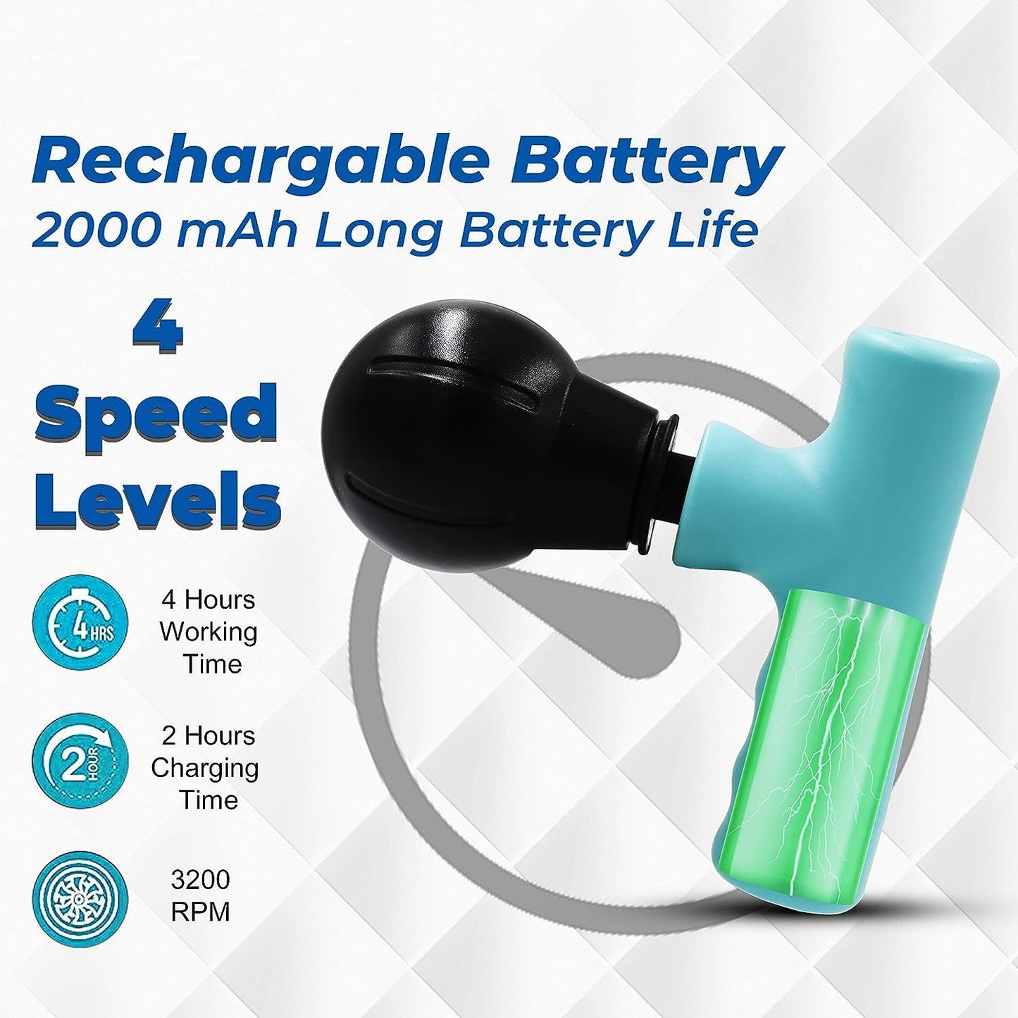 UK-0289 Mini Small Massager Massage Gun Pain Relief Massager