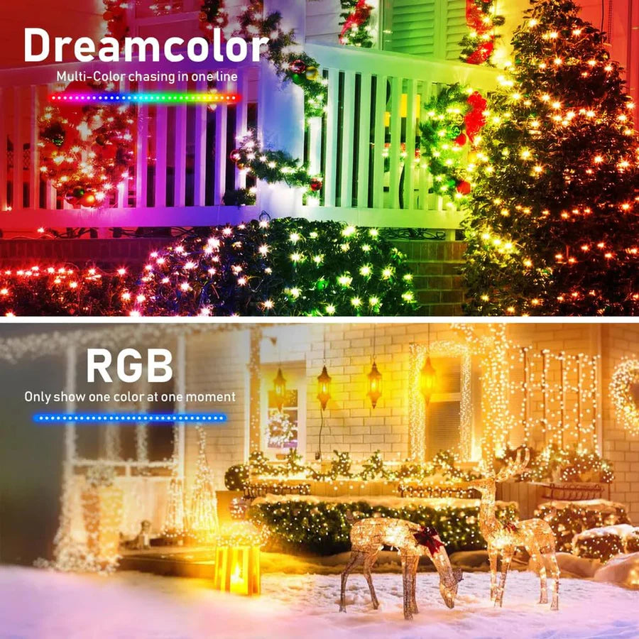Smart Fairy String Lights - 5 Meter 150 LED Fairy Lights with Music Mode Remote App Control RGB Color Changing