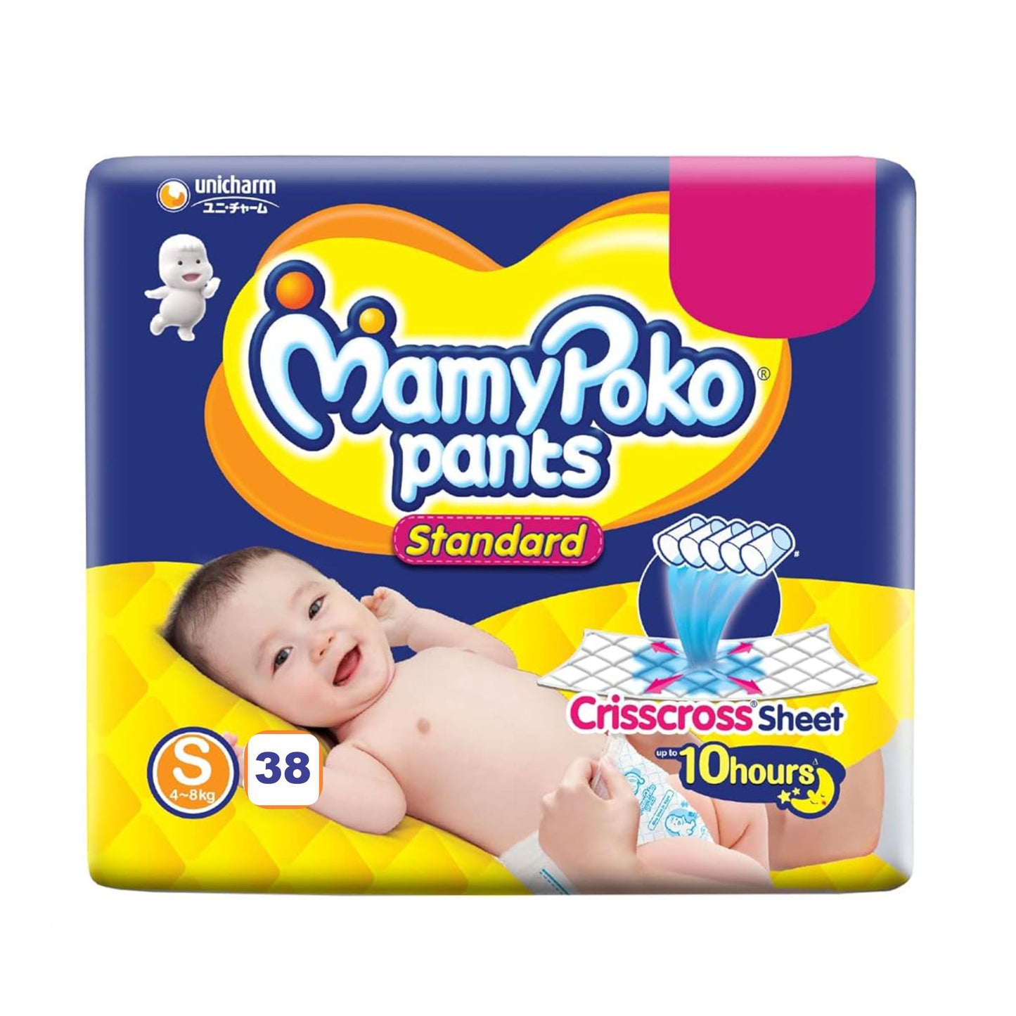 UK-0663 MamyPoko Pants Standard Diapers, S 38 Pant 4-8 kg