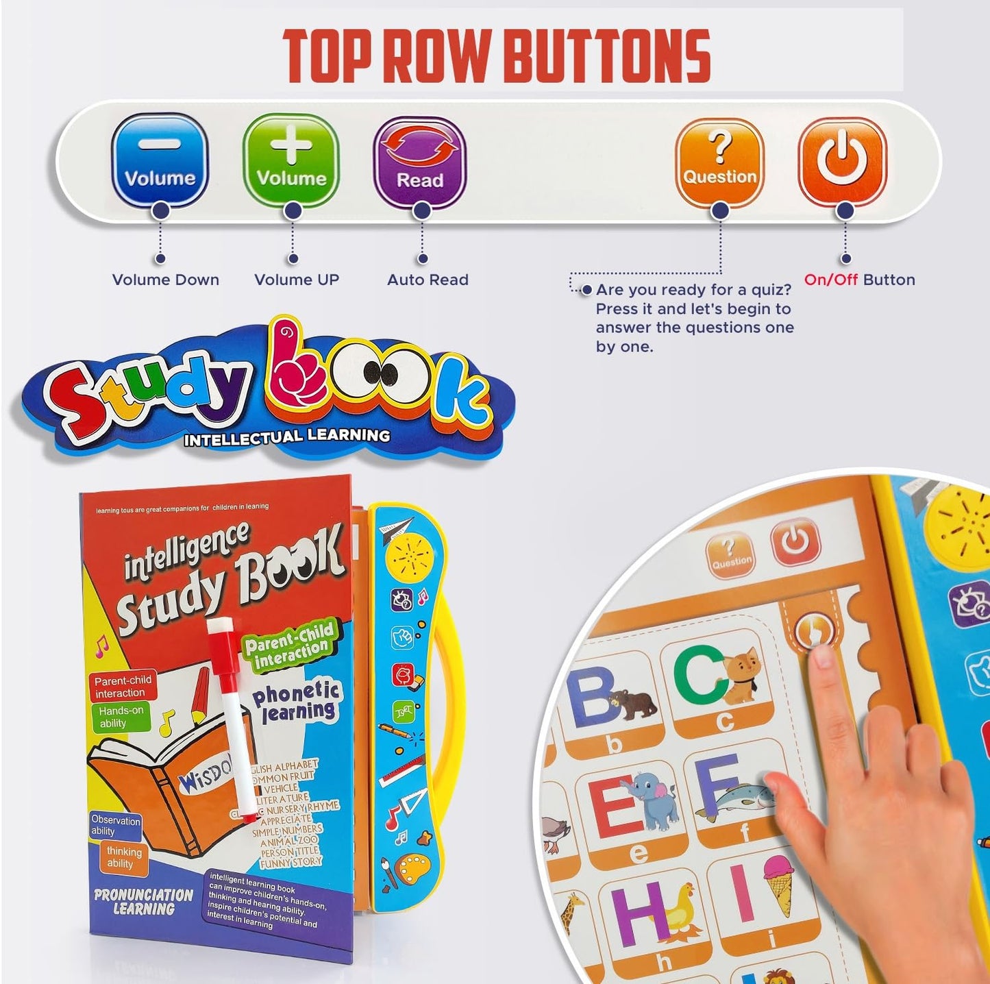 UK-0321 Interactive E Learning Children Book Musical English Educational Phonetic Learning Book for 3+ Years, Model - Puzzle Fun