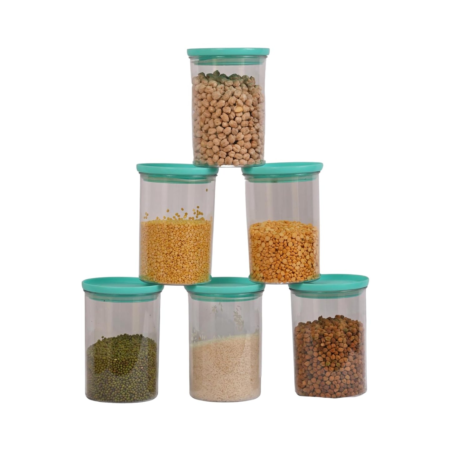 UK-0760 900ML Air Tight Kitchen Storage Container Airtight Round Food Preserve Storage Container for Rice, Dal, Atta, Flour, Cereals, Snacks | BPA-Free (2PCS)