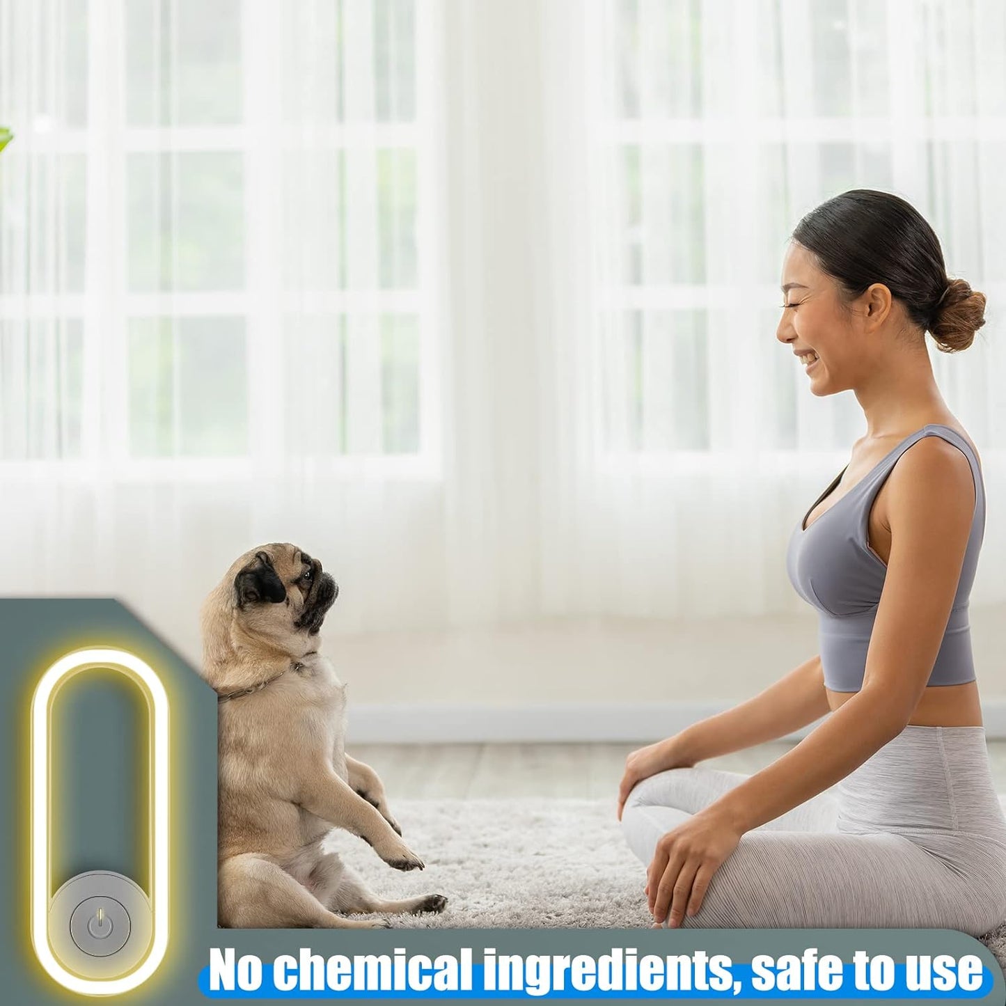 UK-0138 Mosquito Lamp USB, Ultrasonic Pest Control with LED, Mosquito Killer Indoor, Mosquito Killer Lamp for Indoor Spaces, Ultrasonic Mosquito Killer for Attracting Fruit Flies