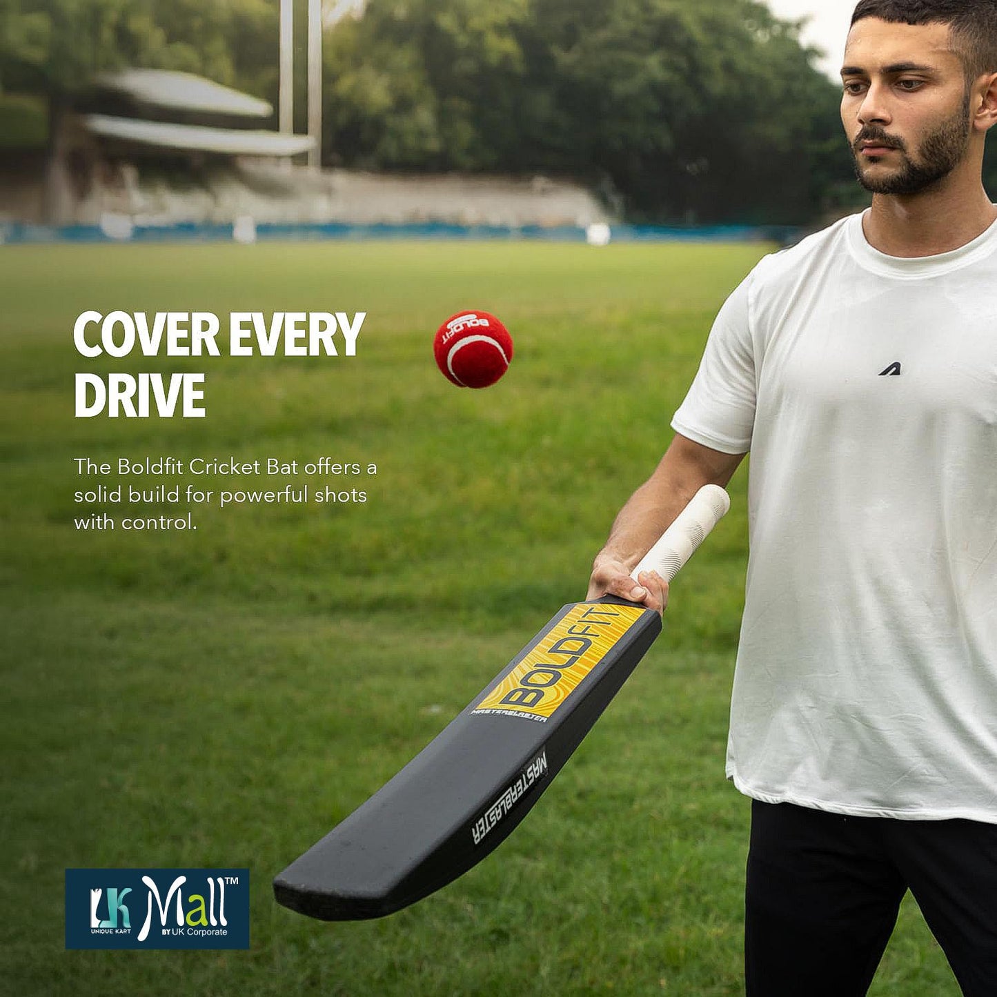 UK-0815 Cricket Bat Lightweight Fiber Bat Hard Plastic Bat Tournament Plastic Cricket Bat Standard Size Cricket Bats for Adults Fiber Bat