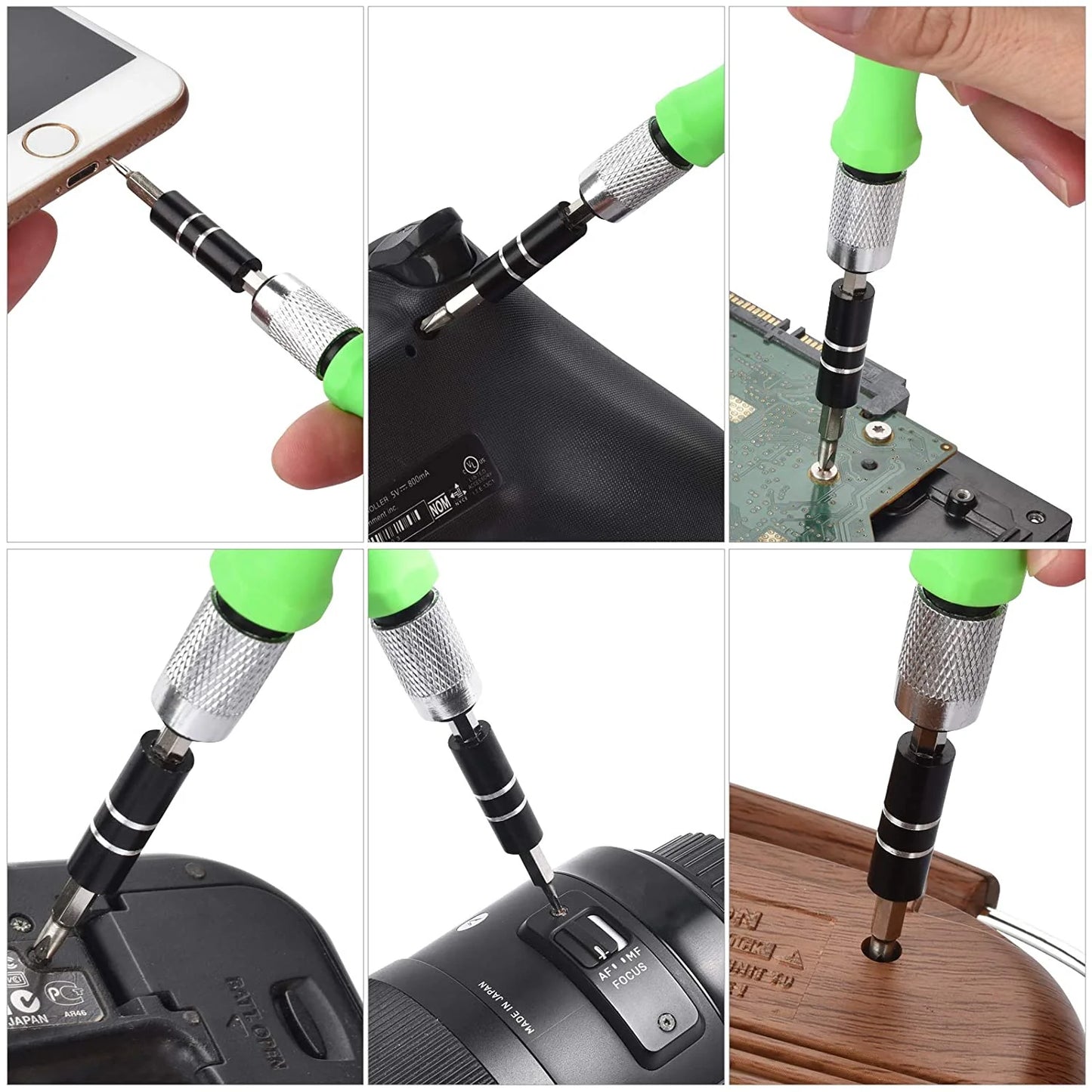 UK-0114 32 In 1 Mini Screwdriver Bits Set with Magnetic Flexible Extension Rod for Home Appliance, Laptop,Mobile