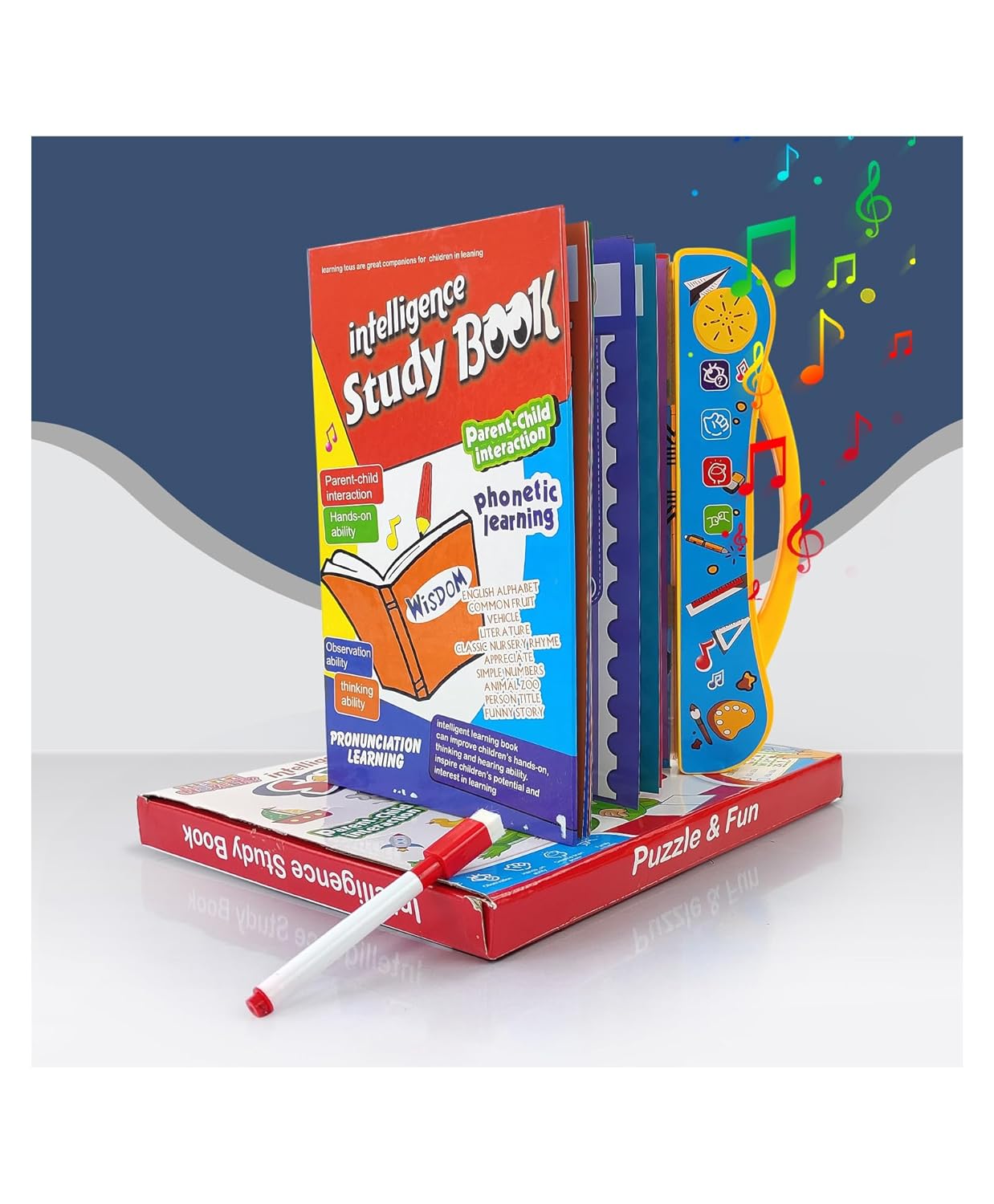UK-0321 Interactive E Learning Children Book Musical English Educational Phonetic Learning Book for 3+ Years, Model - Puzzle Fun