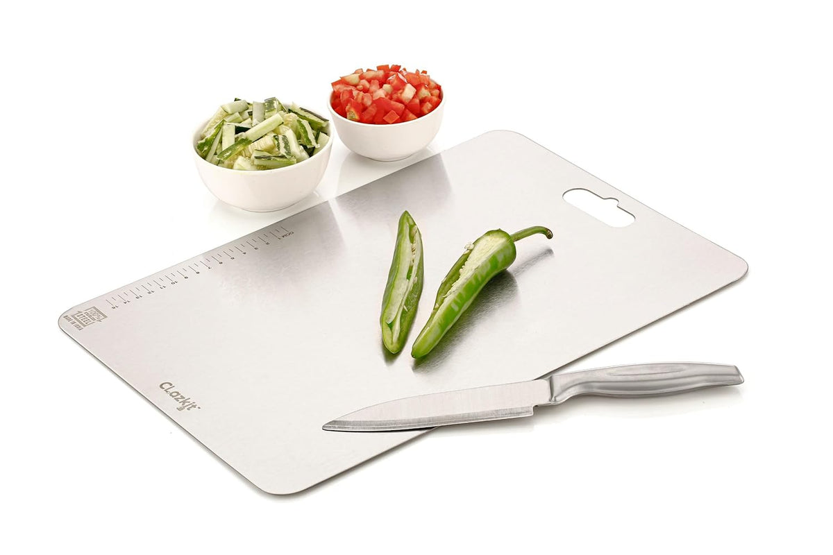 Stainless Steel Chopping Board Vegetable,Fruit Cutting, Kneeding, Cake Prep, Heavy Duty Chopping-Board