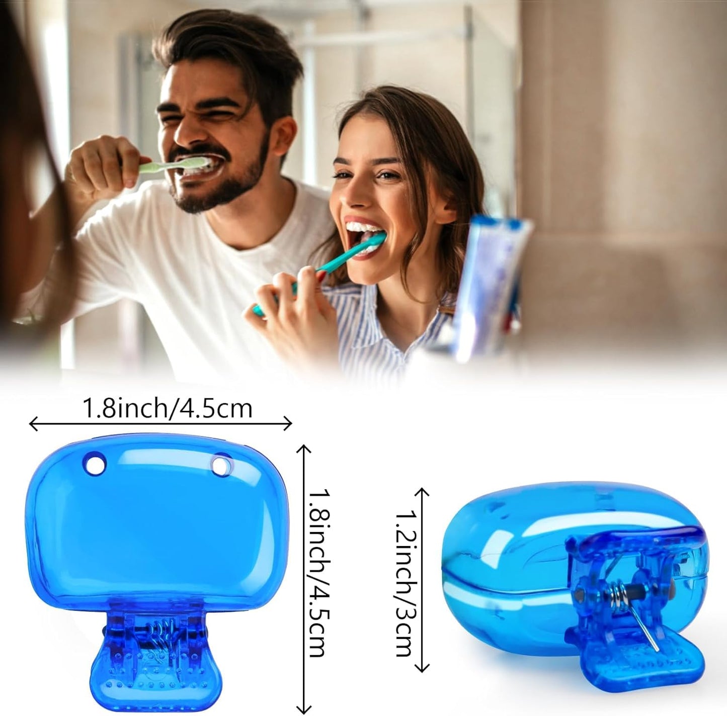 UK-0809 Travel Toothbrush Head Covers Toothbrush Protector Cap Brush Pod Case Protective Portable Plastic Clip for Household Travel, Camping, Bathroom, School, Business.(Multicolor)