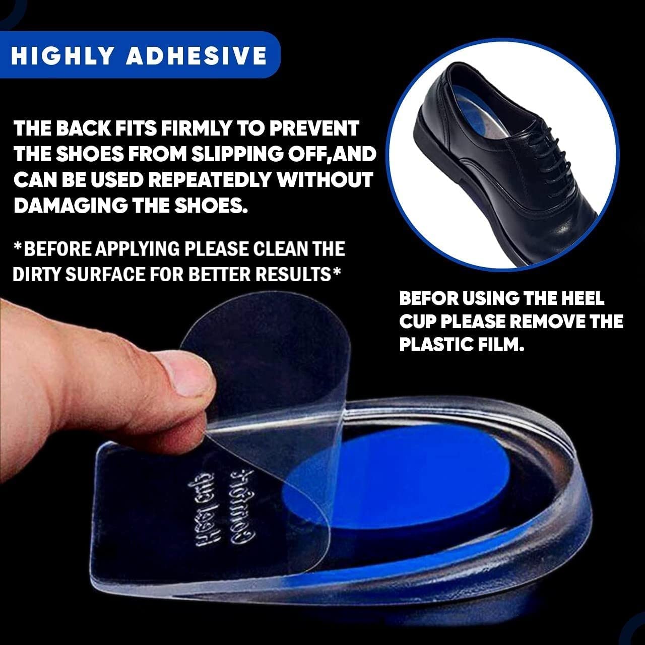 UK-0167 Silicone Gel Heel Pad For Heel Swelling Pain Relief