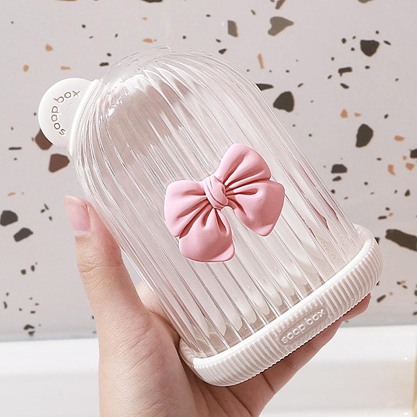 UK-0817 Travel Soap Case with Bath Brush - Transparent Leakproof, Waterproof & Portable for Bathroom, Camping, Gym | Travelling Accessories