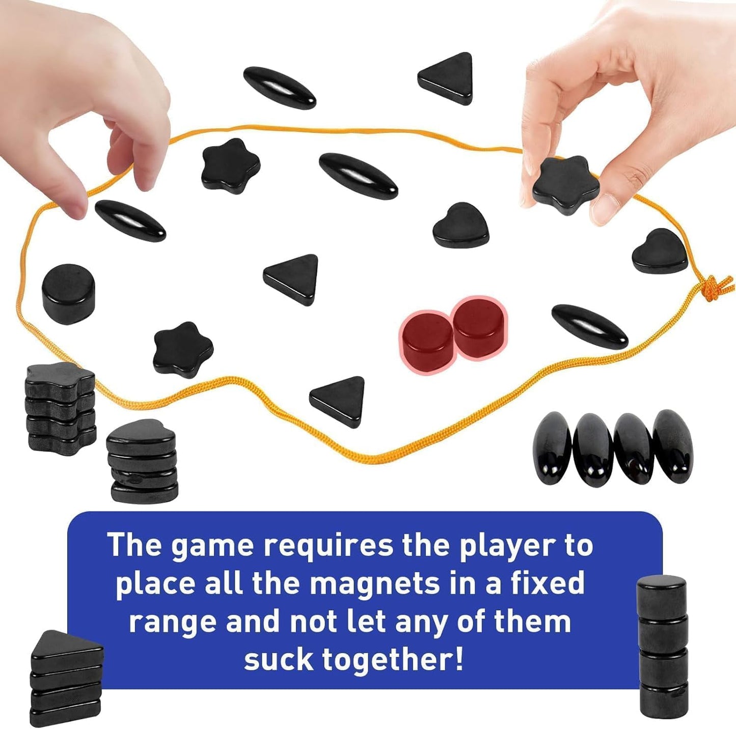 UK-0971 Magnetic Kluster Game, Educational Brain Development Puzzle, Family Interactive Game for Multiple Players