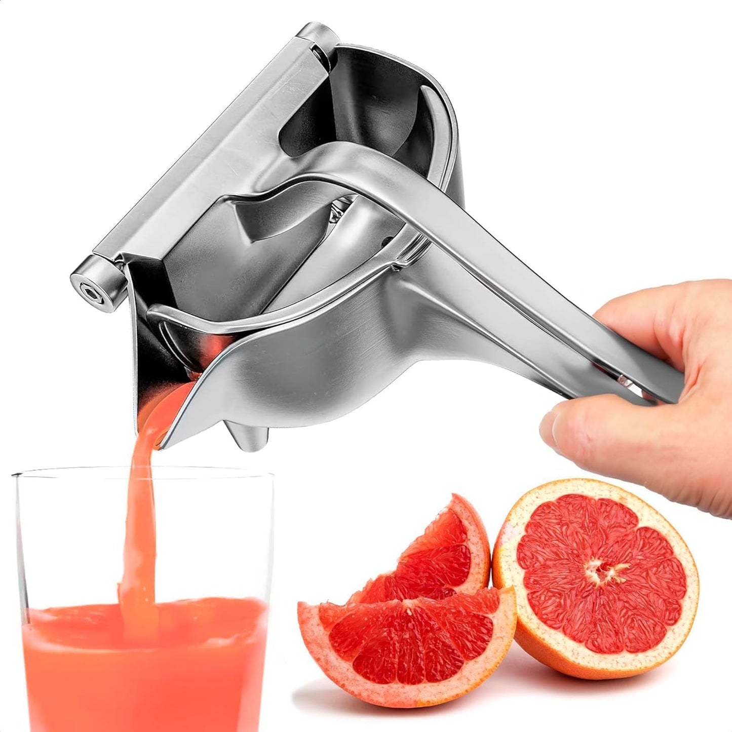 UK-0830 Aluminium Hand Press Juicer Machine, Manual Fruit Squeezer Orange Heavy Duty Multipurpose for Fruits, Ergonomic Handle Design