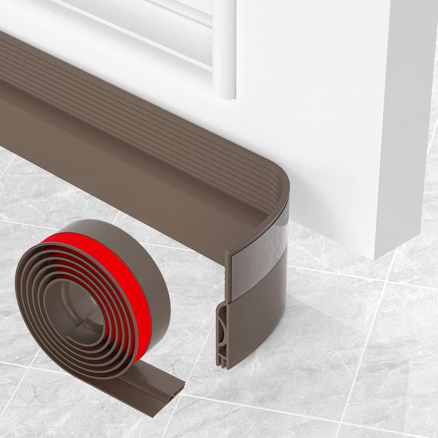 UK-0918 Self-Adhesive Silicon Door/Window Shield Tape Door Bottom Sealing Strip Weather Stripping Door Seal Strip ||1Meter