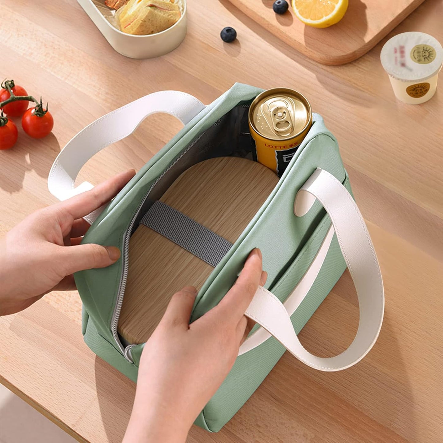 UK-0755 Food Carrier Insulated Lunch Bag Reusable Thermal Tote for Picnics, Travel, Work & School | Leakproof Lunch Box for Kids and Adults