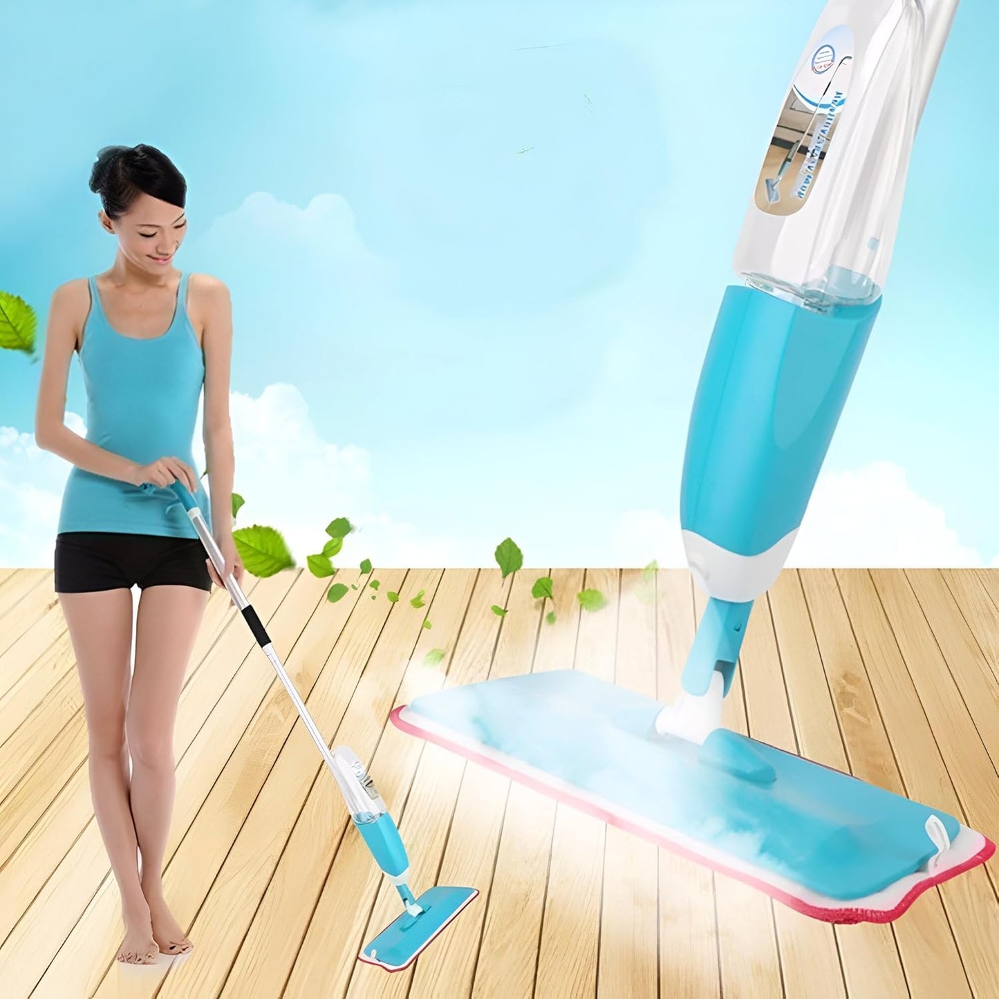 UK-0780 Healthy Spray Mop Set with 1 Microfiber Washable Pad || 360 Degree Easy Floor Cleaning Spray Mop for Home & Office