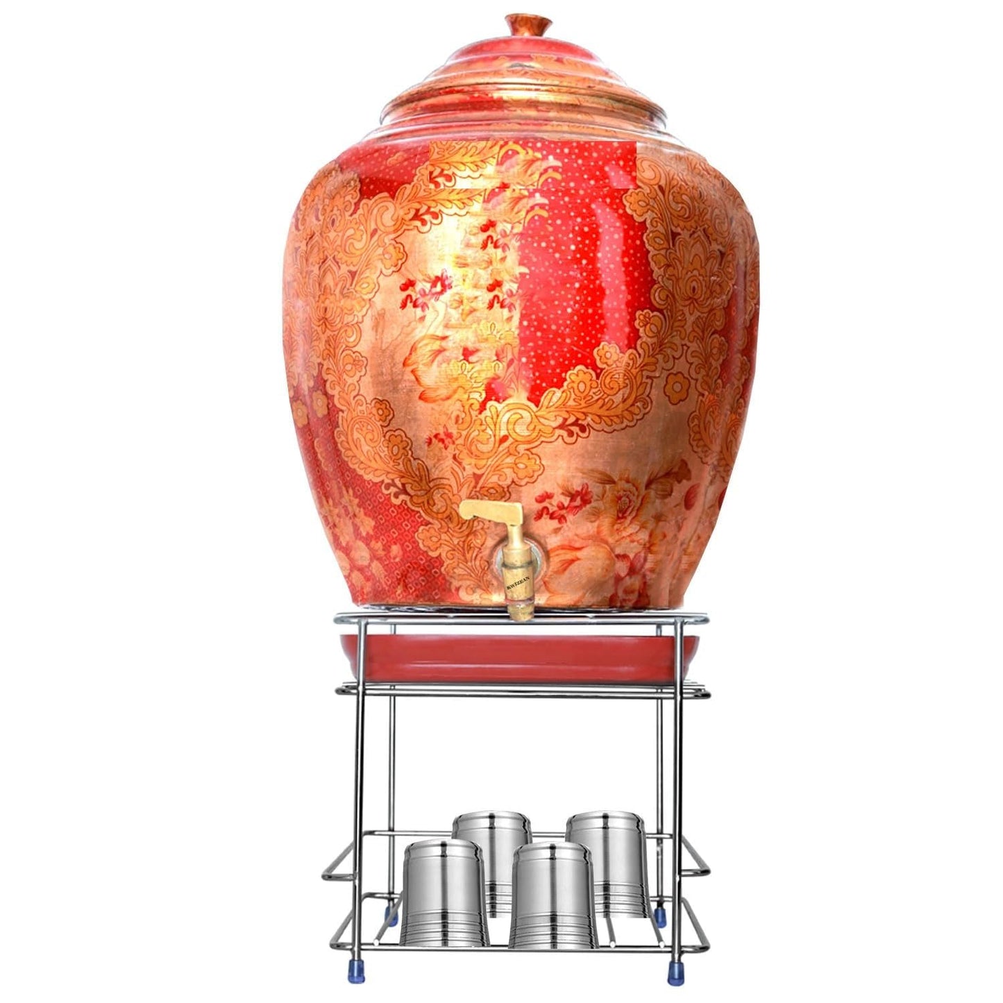 UK-0818 SS Matka stand for water pot | Steel matka stand for kitchen | Multi use stand | Pot Stand for kitchen utensils