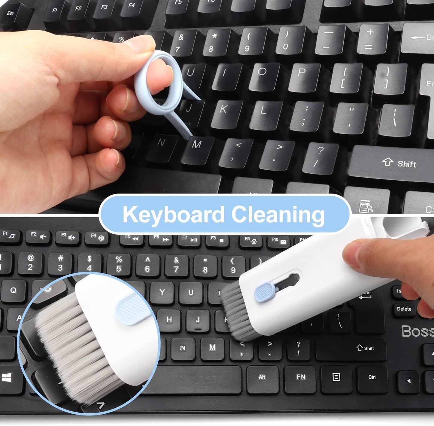 UK-0870 7 in 1 Electronic Cleaner Kit, Keyboard Cleaner Kit with Brush, 3 in 1 Cleaning Pen for AirPods Pro, Multifunctional Cleaning Kit for Earphone, Keyboard, Laptop, Phone, PC Monitor